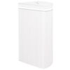 vidaXL Bamboo Corner Laundry Basket White 60 L