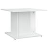 vidaXL Coffee Table High Gloss White 55,5x55,5x40 cm Engineered Wood