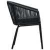 vidaXL Garden Chairs 2 pcs Black PE Rattan