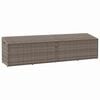 vidaXL Garden Storage Box Grey 220x50x58 cm Poly Rattan
