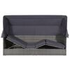 vidaXL Garden Bed with Canopy Grey 205x62 cm Poly Rattan