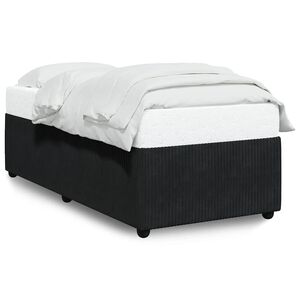 vidaXL Bed Frame without Mattress Black King Single Velvet