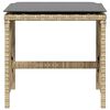 vidaXL Garden Stools with Cushions 4 pcs Mix Beige 41x41x36 cm Poly Rattan