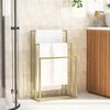 vidaXL Freestanding Towel Rack Gold 48x24x79 cm Iron