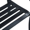 vidaXL Garden Bench 125 cm Black Steel