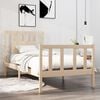 vidaXL Bed Frame without Mattress Solid Wood 90x190 cm Single Single
