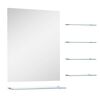 vidaXL Wall Mirror with 5 Shelves Silver 50x60 cm