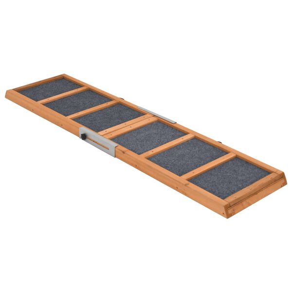 vidaXL Dog Ramp Grey 120x30 cm Solid Wood Fir
