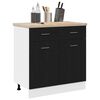 vidaXL Hanging Cabinet Black Oak 80 x 31 x 81.5 cm Engineered Wood