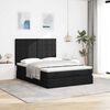 vidaXL Ottoman Bed with Mattress & LEDs Black Double Fabric
