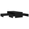 vidaXL Nesting Coffee Table Set Black 100x100x26.5 cm Engineered Wood