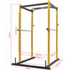 vidaXL Fitness Power Rack 140x145x214 cm Yellow and Black