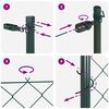 vidaXL Fence Post Green 0.8 x 25 m (60 x 60 mm mesh) Steel