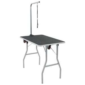 vidaXL Grooming Table | Black | MDF | Portable | Foldable | Grooming Table