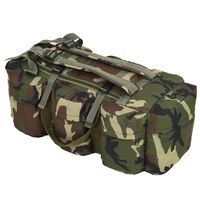 vidaXL 3-in-1 Army-Style Duffel Bag 90 L Camouflage