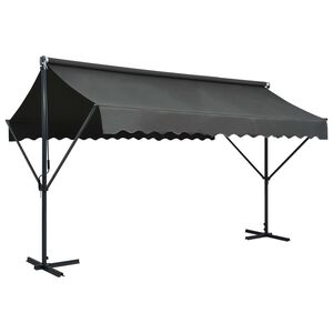 vidaXL Free Standing Awning 400x300 cm Anthracite
