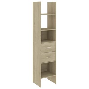 vidaXL Book Cabinet | Sonoma oak | Engineered wood | Medium | Book Cabinet