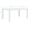 vidaXL 7 Piece Outdoor Dining Set Plastic White Rattan Look