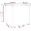 vidaXL Outdoor Storage Box Silver 55 x 50.5 x 50 cm Steel