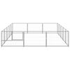 vidaXL Dog Kennel Silver 15 m&sup2; Steel
