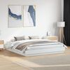 vidaXL Bed Frame with LED without Mattress White 180x200 cm Super King