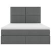 vidaXL Storage Bed with Mattress Dark Grey 137 x 190 cm Faux Leather