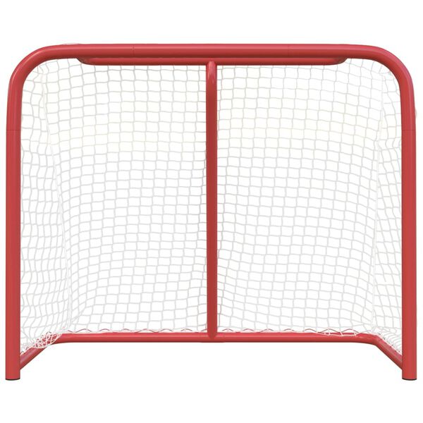 vidaXL Hockey Goal Red and White 183x71x122 cm Polyester
