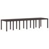 vidaXL Garden Dining Table Brown 350 x 100 x 73 cm Poly Rattan