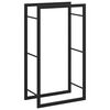 vidaXL Firewood Rack Matt Black 50x28x94 cm Steel