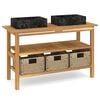 vidaXL Vanity Cabinet With Sink | Black, Brown, Seagrass