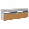 vidaXL TV Cabinet with LED Lights Concrete Grey 120x35x40 cm