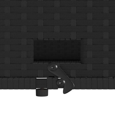 vidaXL Garden Sofa with Cushions 2-Seater Black Poly Rattan