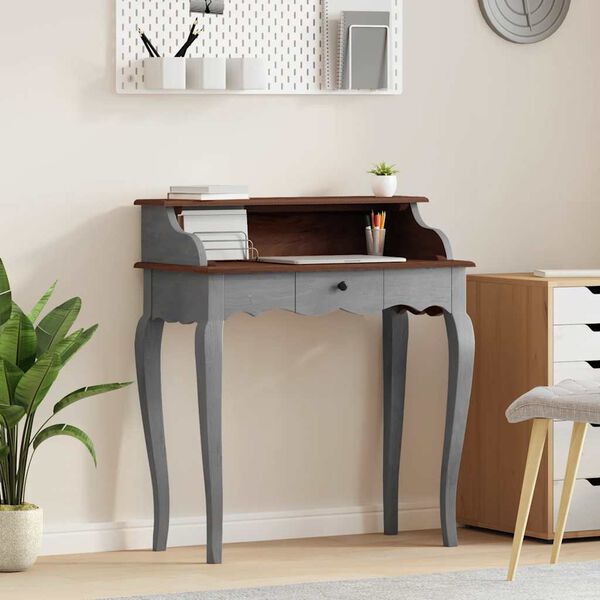 vidaXL Writing Desk Solid Mahogany Wood 80x40x92 cm