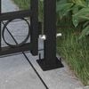 vidaXL Fence Gate Assen with Arched Top and 2 Posts 105x170 cm Black