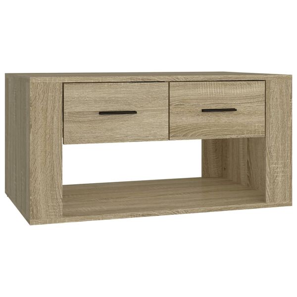 vidaXL Coffee Table Sonoma Oak 80x50x40 cm Engineered Wood