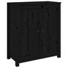 vidaXL Sideboards 2 pcs Black 70x35x80 cm Solid Wood Pine