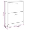 vidaXL Shoe Cabinet Oak 59x17x81 cm Engineered Wood