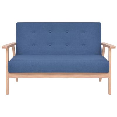 vidaXL 2-Seater Sofa Fabric Blue
