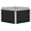 vidaXL Raised Garden Bed Anthracite 129x129x45 cm Galvanised Steel