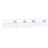 vidaXL TV Cabinet with LED Lights White 210x35x40 cm
