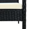 vidaXL Garden Chair with Cushion Poly Rattan Black