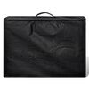 vidaXL Black Foldable Massage Table 2 Zones with Aluminium Frame