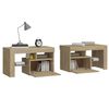 vidaXL Bedside Cabinets 2 pcs with LED Lights Sonoma Oak 70x36.5x40 cm