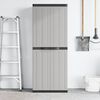 vidaXL Outdoor Storage Cabinet Grey and Black 65x37x165 cm PP
