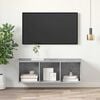 vidaXL Wall-mounted TV Cabinet Concrete Grey 37x37x107 cm Engineered Wood
