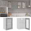 vidaXL Hanging Glass Cabinet Lyon Concrete Grey 40x31x60 cm Engineered Wood