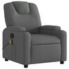 vidaXL Massage Recliner Chair Dark Grey Fabric