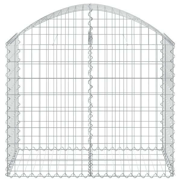 vidaXL Arched Gabion Basket 100x50x80/100 cm Galvanised Iron