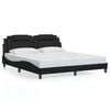 vidaXL Bed Frame "Viana" with LED without Mattress Black 180x200 cm