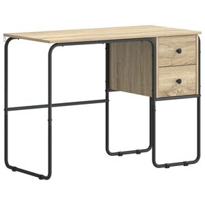 vidaXL Desk with Storage Sonoma Oak 100 x 50 x 75 cm